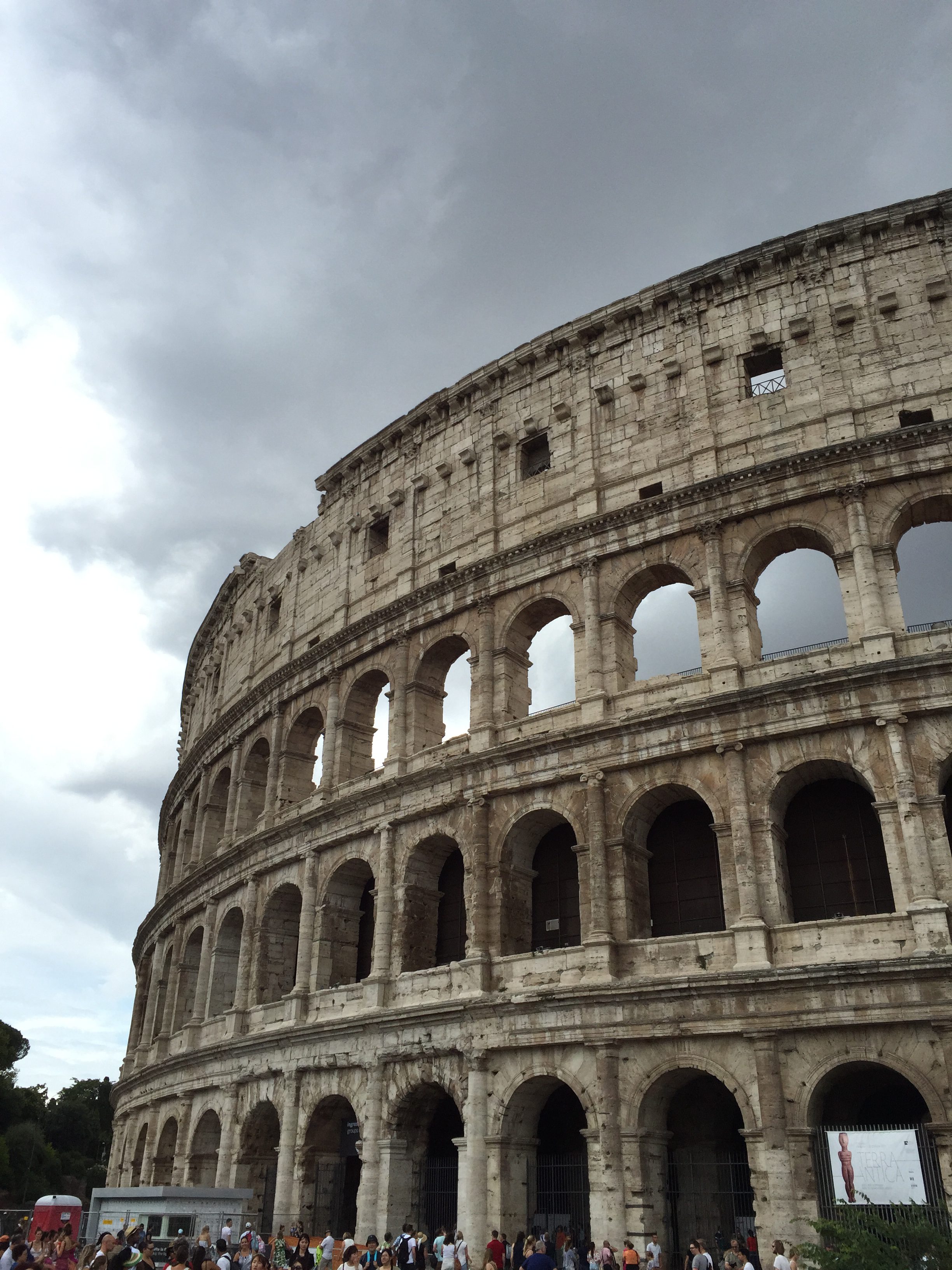 Outside the Roman Colosseum